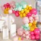Balloons Arch Kit, 146Pcs Matte Rose Red Tender Pink Macaron Green Yellow Latex Balloon Different Sizes 18 12 10 5